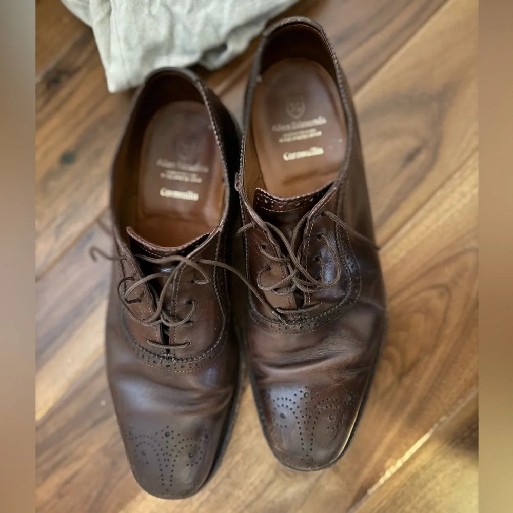 Allen Edmonds Dark Brown Leather Oxfords